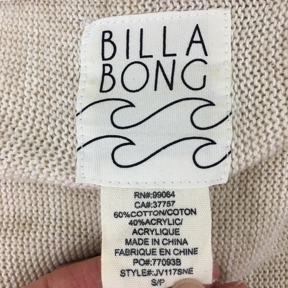 Billabong Boho Open Front Fringe Cardigan Sweater - Picture 8 of 12